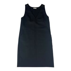 Babaton size 10 medium Black Sheath textured Dress V-Neck business casual